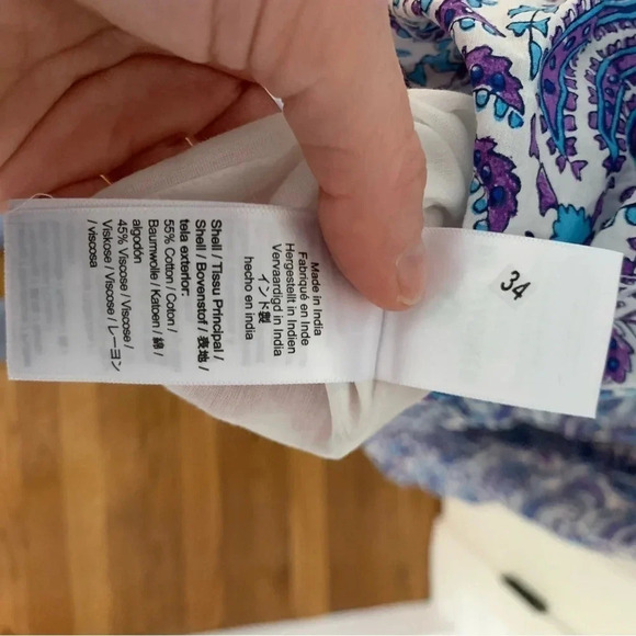 J. Crew Purple Paisley Maxi Dress with Tiered Ruffle Size Small EUC - Picture 6 of 6